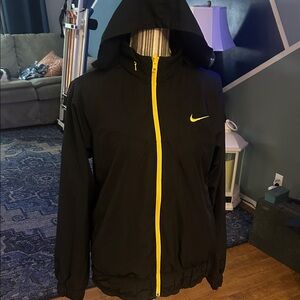 Nike Reversible Black Hooded Jacket with Yellow.